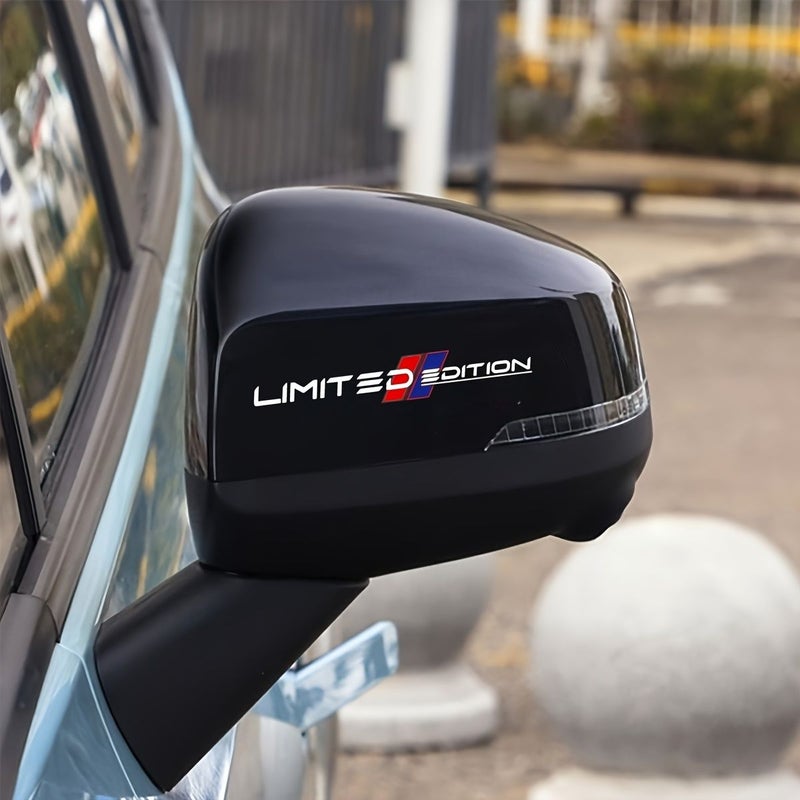 2 Pcs Limited Edition Car Stickers For Wiper Handle Dashboard Rearview Mirror - Image 5