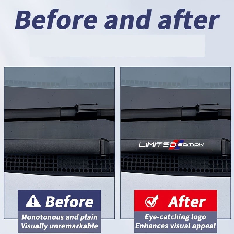 2 Pcs Limited Edition Car Stickers For Wiper Handle Dashboard Rearview Mirror - Image 3