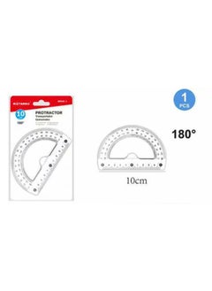 MOTARRO Geometric Protractor Clear 180-Degree 10CM (MI048-3)  - Image 1