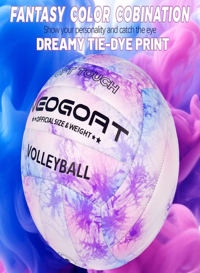 NEOGOAT Outdoor Beach Purple Volleyball, 3MM Thickened Surface Soft Leather Official Volleyball Gifts for Youth Beginner, Teenager,Beach Play,Game, in&Outdoor Training (Official Size,Deflated) - Image 3