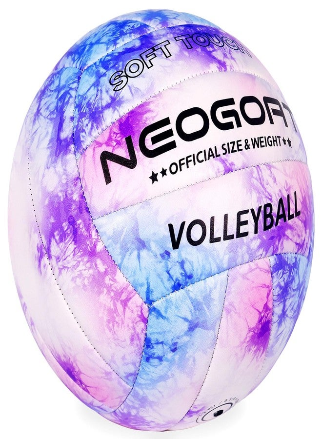 NEOGOAT Outdoor Beach Purple Volleyball, 3MM Thickened Surface Soft Leather Official Volleyball Gifts for Youth Beginner, Teenager,Beach Play,Game, in&Outdoor Training (Official Size,Deflated) - Image 2