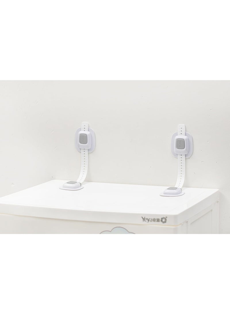 YEYA No Drill Anti Tip Furniture Adjustable Straps Wall Anchors for Baby Proofing with 3M Adhesive (Upgraded 4P) - Image 5