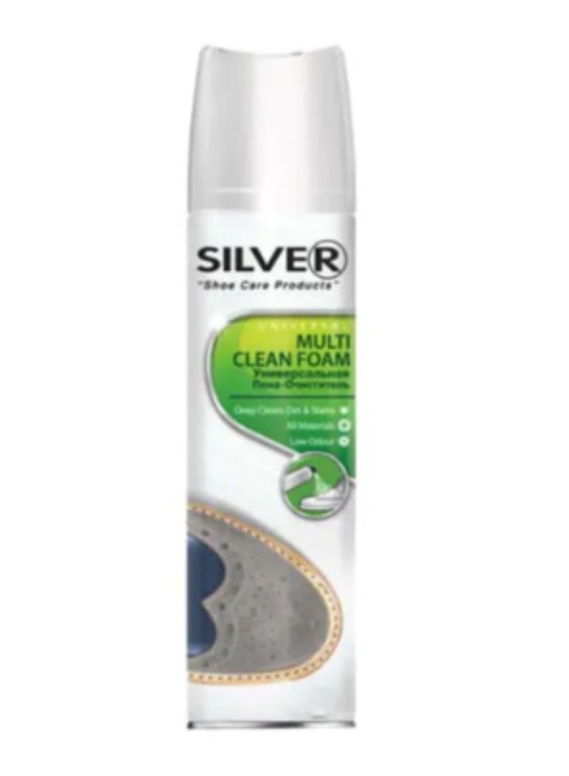 Silver Multi Clean Foam Shoe Polish 150ml