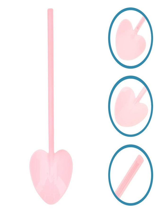 KALLORY 100pcs Heart Shaped Disposable Spoons Plastic Spoon Mini Spoons for Jars Small Shovel Espresso Soup Spoon Muffint - Image 4