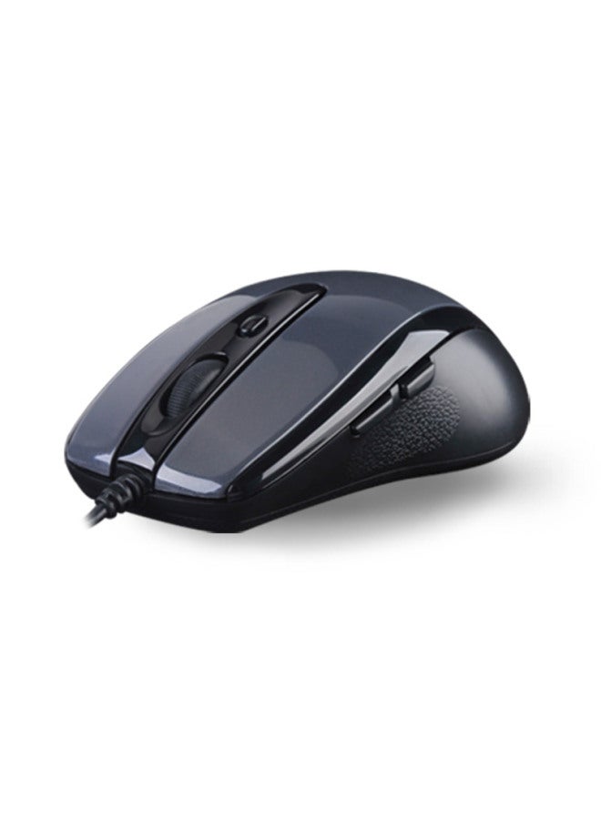 A4TECH A4tech N-708x Wired Mouse, Laptop And Desktop Computer Office Home Portable Mouse, Adjustable Dpi, Customizable Side Buttons, Usb Interface, High Bright Iron Gray - Image 2