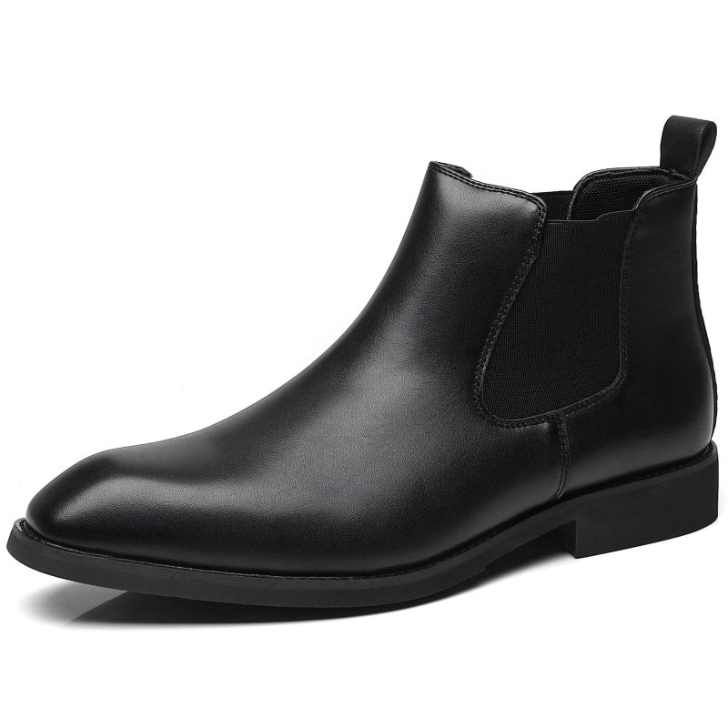 SANNAX Men's Chelsea Boots Classic Business Leather Shoes Casual Dress Ankle Boot - Image 3