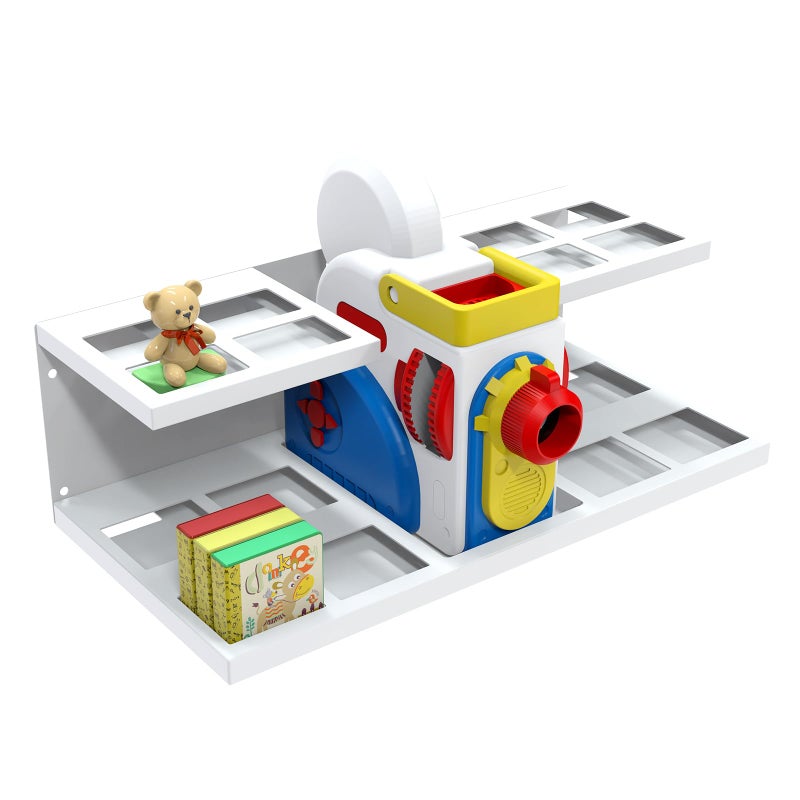رف Mordx للجدار متوافق مع مجموعة بدء كتب آلة الحلم من Little Tikes ورف تخزين كتب القصص لألعاب Little Tikes للعب الصوتي للقصص والشخصيات فقط رفوف