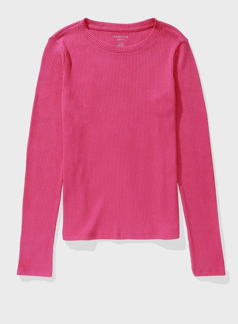 American Eagle Crew Neck Knitted T-Shirt