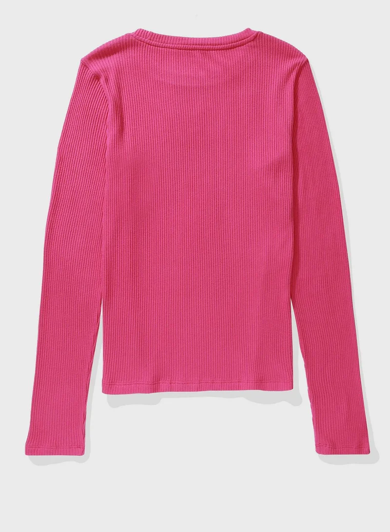 American Eagle Crew Neck Knitted T-Shirt