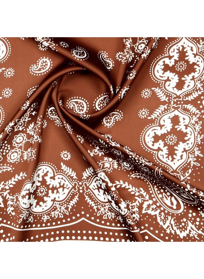 AOLIGE Scarf Satin Square Neck Hair Scarfs for Women 27" x 27" - Image 3