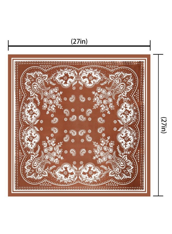 AOLIGE Scarf Satin Square Neck Hair Scarfs for Women 27" x 27" - Image 2
