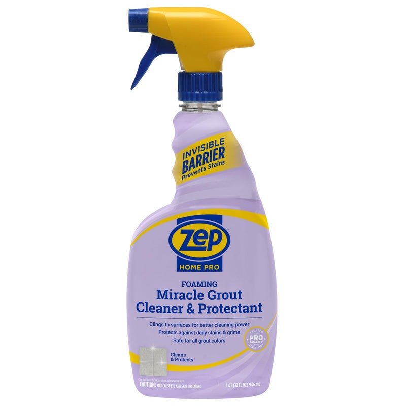 Zep Home Pro Foaming Miracle Grout Cleaner & Protectant - 32 Fl. OZ - (Pack of 1) 2-in-1 for Sparkling Clean Grout Lines - Image 1