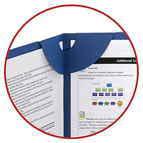 Smead Lockit Two-Pocket Heavyweight Folder, Letter Size, Dark Blue, 25 per Box (87982) - Image 3