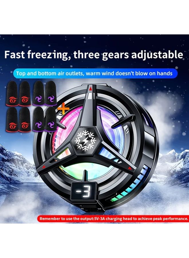 هاتف محمول بدون بطارية مبرد أبيض TL07 مع أضواء RGB ومروحة صامتة للألعاب - Image 4