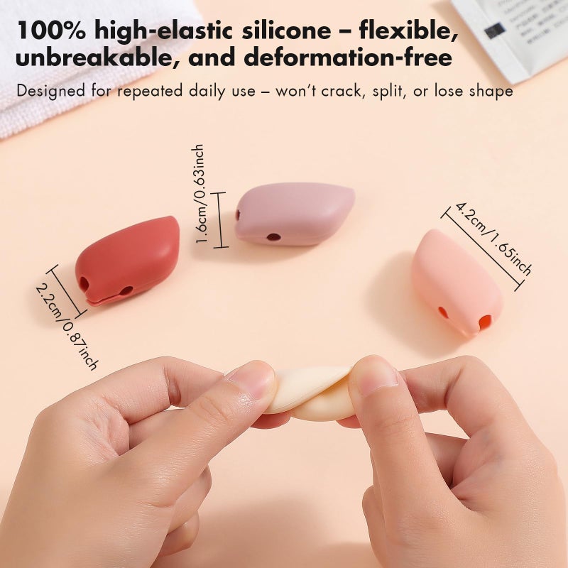 Muslish Silicone Toothbrush Covers, 4 Pack Tooth Brush Cover Cap for Electric & Manual Toothbrush Heads, Portable Toothbrush Protector for Travel, Home (Cream) - Image 4