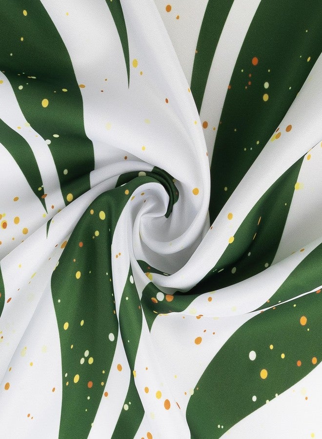 Sunlit Christmas Shower Curtain, Green Xmas Pine Tree with Red Star Ornament Holiday Farmhouse Decorations, Festive Bathroom Fabric Shower Curtain, Home Decor Tapestry, 72" x 72" - Image 3