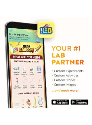 Playz Mega Kaboom! 150+ Explosive Science Experiments Kit for Kids Age 8-12 with 75 App & Video Guided Experiments - Chemistry Set STEM & Educational Toys & Gifts for Boys, Girls, Teenagers & Kids - pzsku/ZED7ECF69D4CCC9D2B41EZ/45/_/1729172889/e92a1d5d-6fee-45b6-9e28-072c637e038e