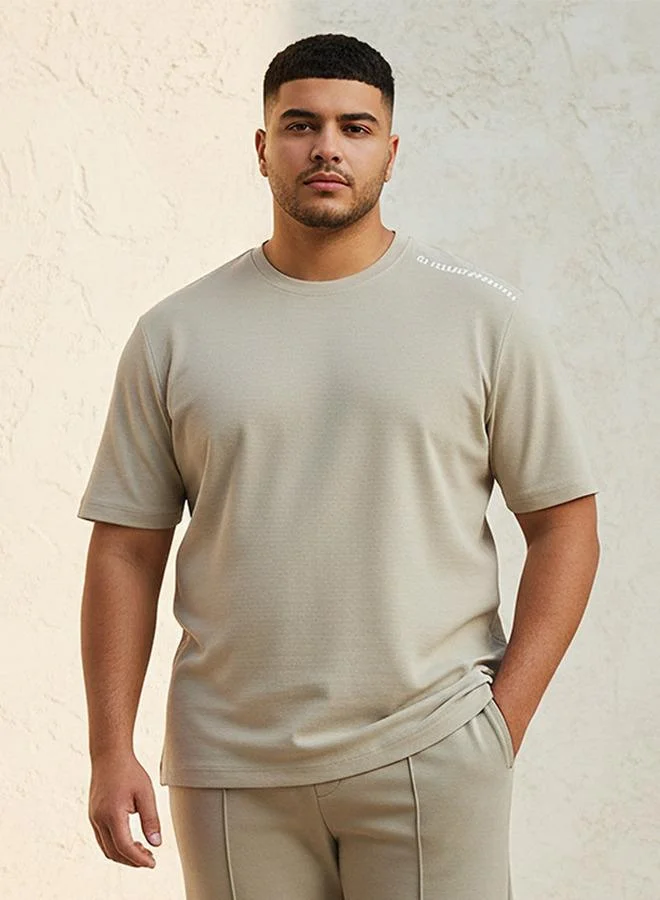 Maxim Splash Maxim Plus Regular Fit Crew Neck Short Sleeves Slogan Print T-shirt