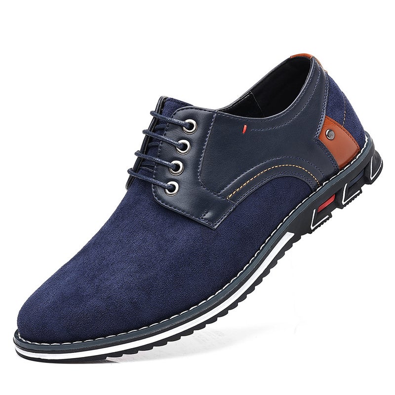 One-Piece Drop-Shipping Autumn New Men'S Shoes, Retro Fashion Korean Style Casual Leather Shoes, Round Toe, Lace-Up, Non-Slip, Versatile And Comfortable - Image 1