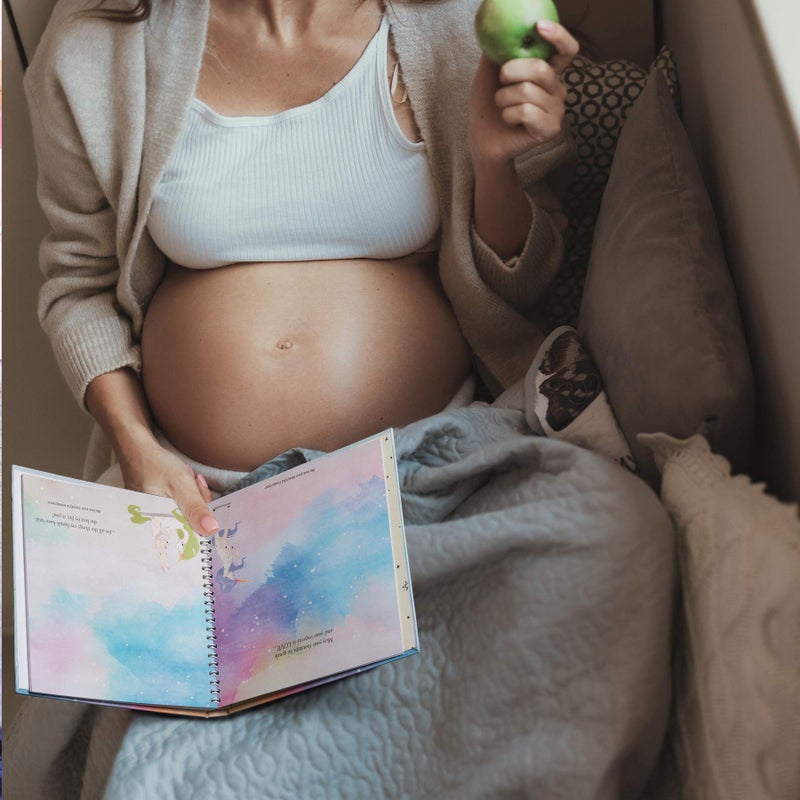 Pillow & Toast Pillow and Toast Baby Memory Book First Time Mom, Baby Books First Year Memory Book for Girls Unicorn Gift, Minimalist Baby Keepsake Journal with Pregnancy Scrapbook Postcard - Image 5