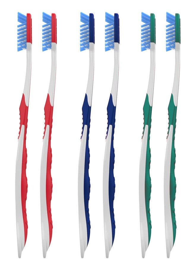 Fremouth Firm Toothbrushes, Ergonomic Handle, 6 Count - Image 1