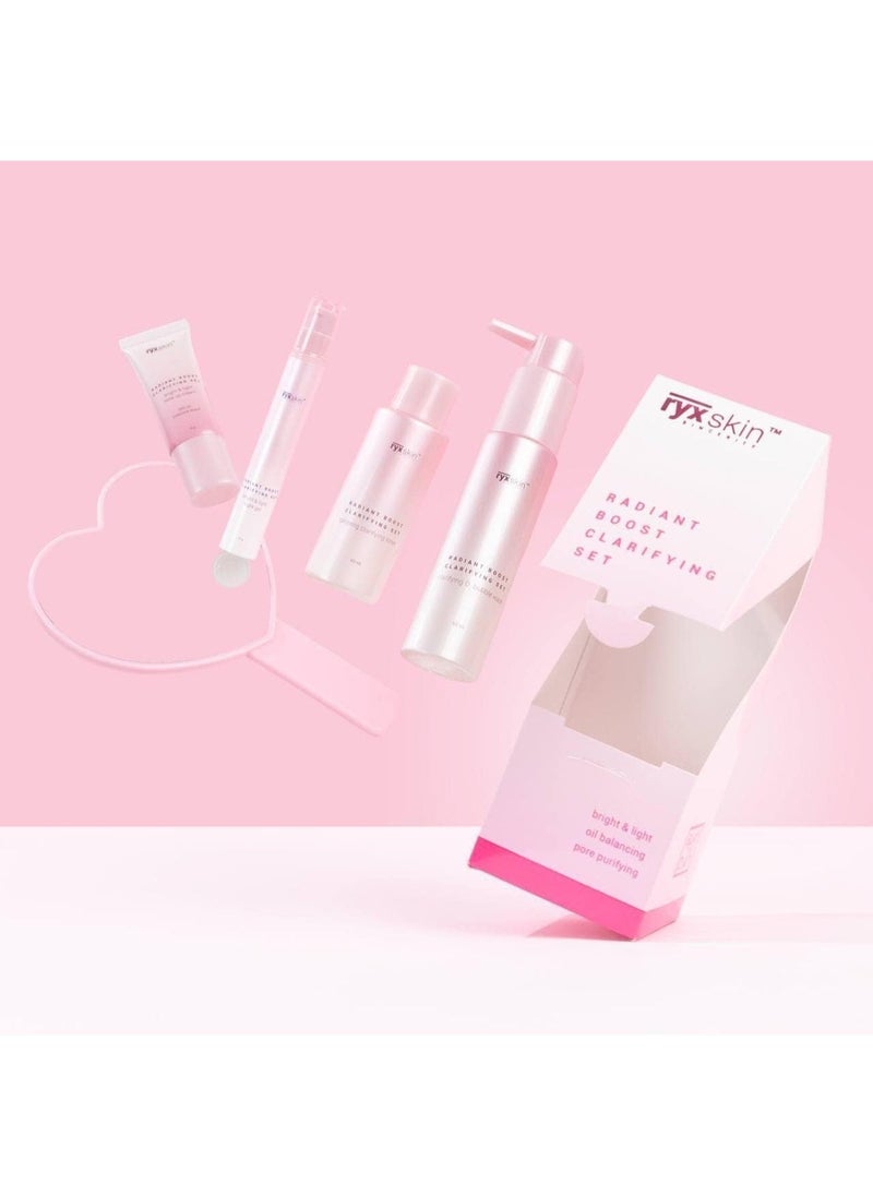 ryxskin sincerity Radiant Boost Clarifying Set, Complete with Night Light, Tone Up Cream SPF 50, Bubble Cleanser, and Ginseng Toner for Luminous Skin.  - Image 1