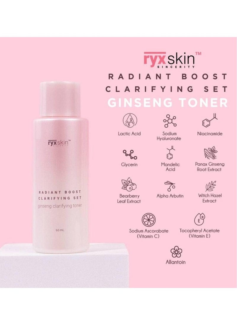ryxskin sincerity Radiant Boost Clarifying Set, Complete with Night Light, Tone Up Cream SPF 50, Bubble Cleanser, and Ginseng Toner for Luminous Skin.  - Image 2
