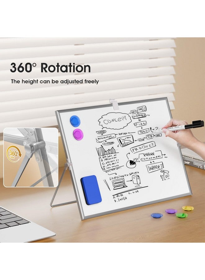 MaxGear White Board With Stands 16 X 12 Large Doublesided Dry Erase Board For Kids Desktop & Tabletop Whiteboard Easel For Home Office School Planning Memo To Do List - Image 2