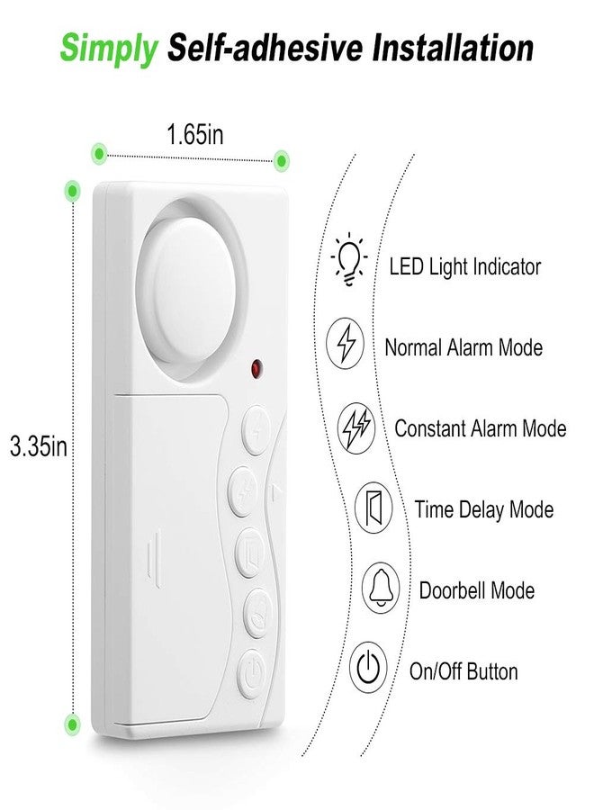 WSDCAM Freezer Alarm With Adjustable Delay - Wireless Fridge Door Sensor Chime, Loud 108dB, 3/15/30/60 Seconds, 4-in-1, 2 Pack - Image 5