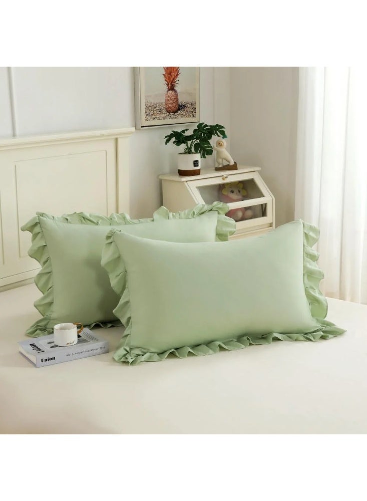 NADAV Charm Plain Pillow Cover Set – Tiffany– 2 Pieces - Image 1