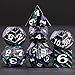 Maywin Inlay Metal Dice Set 7pcs Luxury DND Dice with Decorative Inlay Heavy Zinc Alloy RPG Dice for Tabletop Games - Image 4