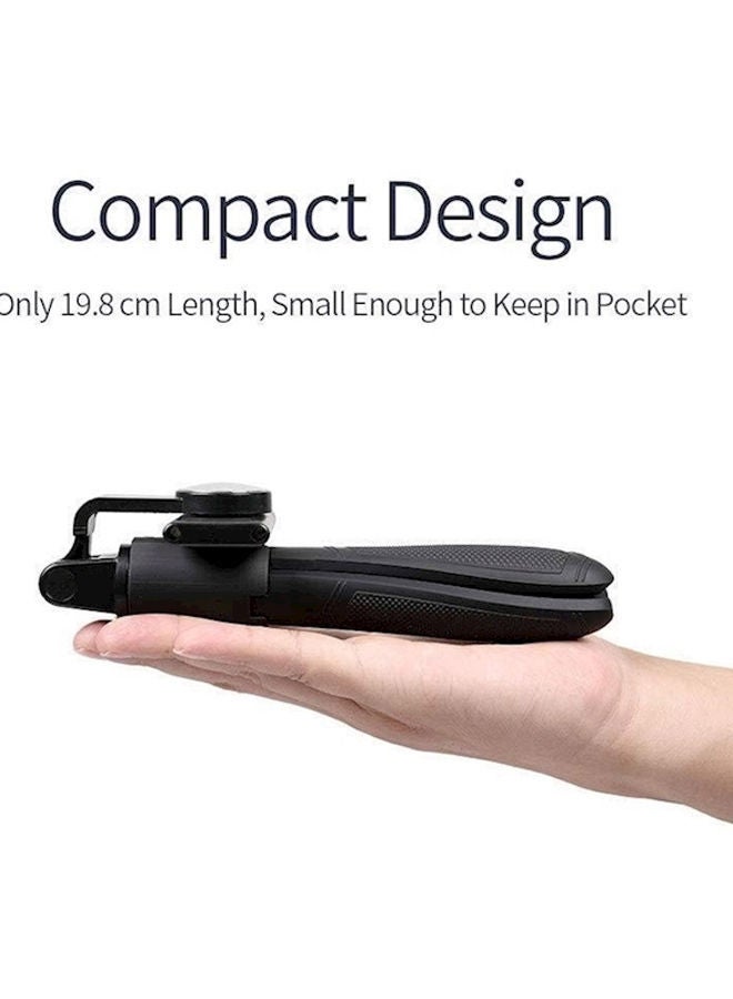 NIBEMINENT Selfie Stick Tripod With Mirror Extendable Monopod Black  - Image 2
