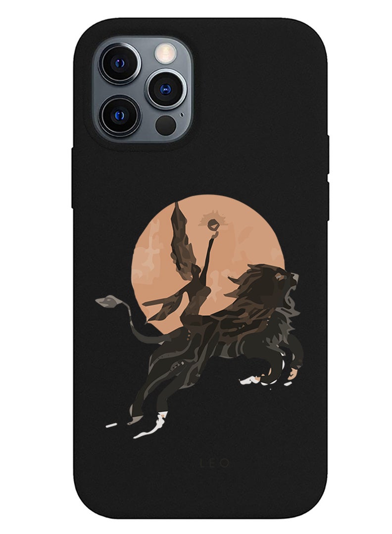 Theodor Protective Slim Fit Case Liquid Silicone Cover with Full Body Protection Anti-Scratch Shockproof Case For iPhone 12 Pro Black  - FORZA258 Aloha Beach Paradise Black copy - Image 1