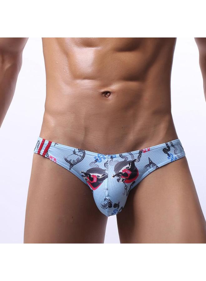 Men's Underwear Cotton Printed Briefs Breathable Negative Ion Anti * Bacteria Moisture Wicking Triangle Men