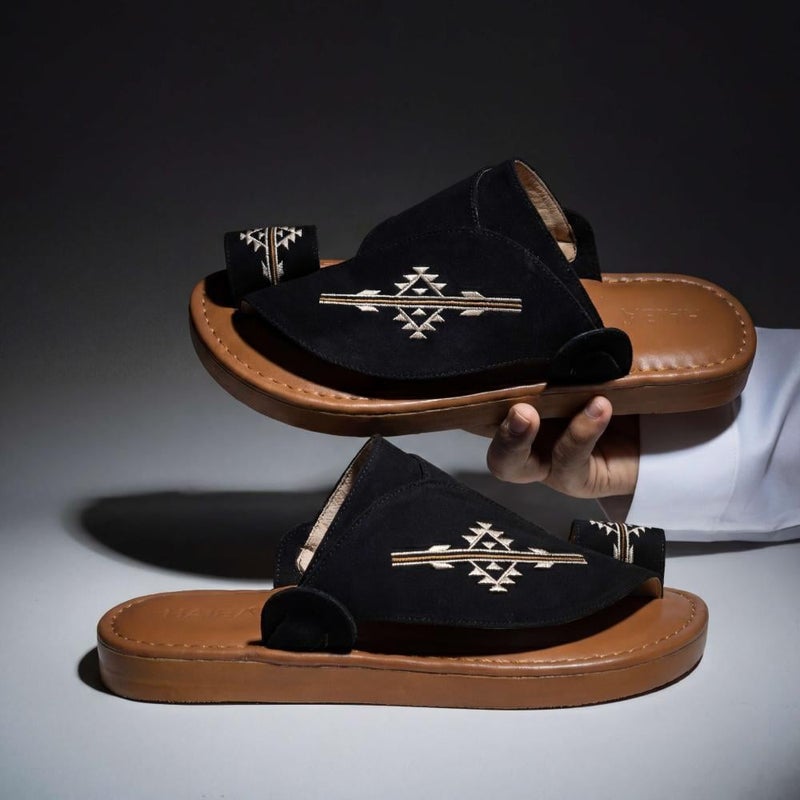 Arabic Sharqi Sandals | Black | Sandals Traditional footwear - Image 1
