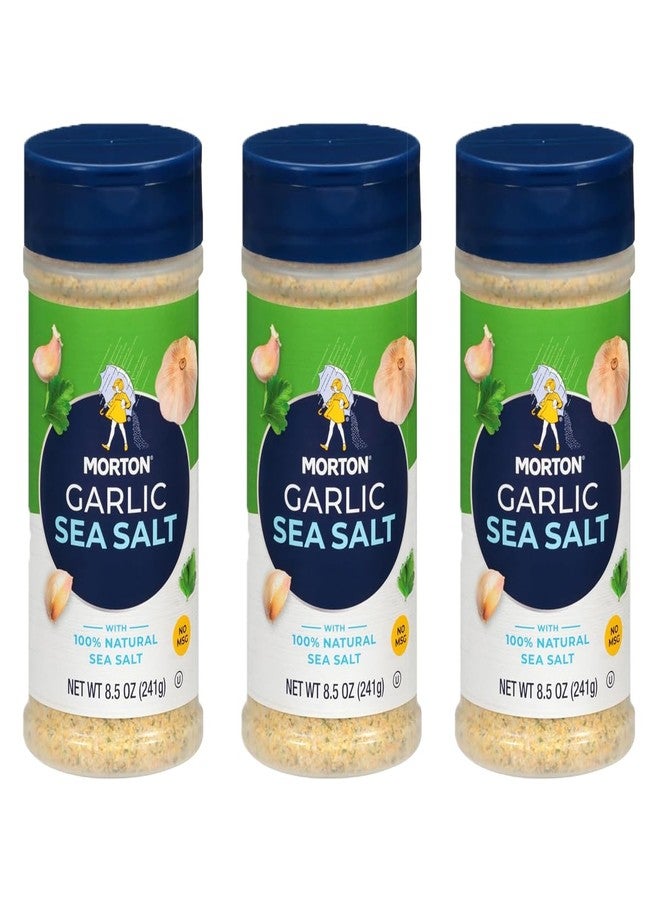Morton Garlic Sea Salt, 8.5oz, 3 pack