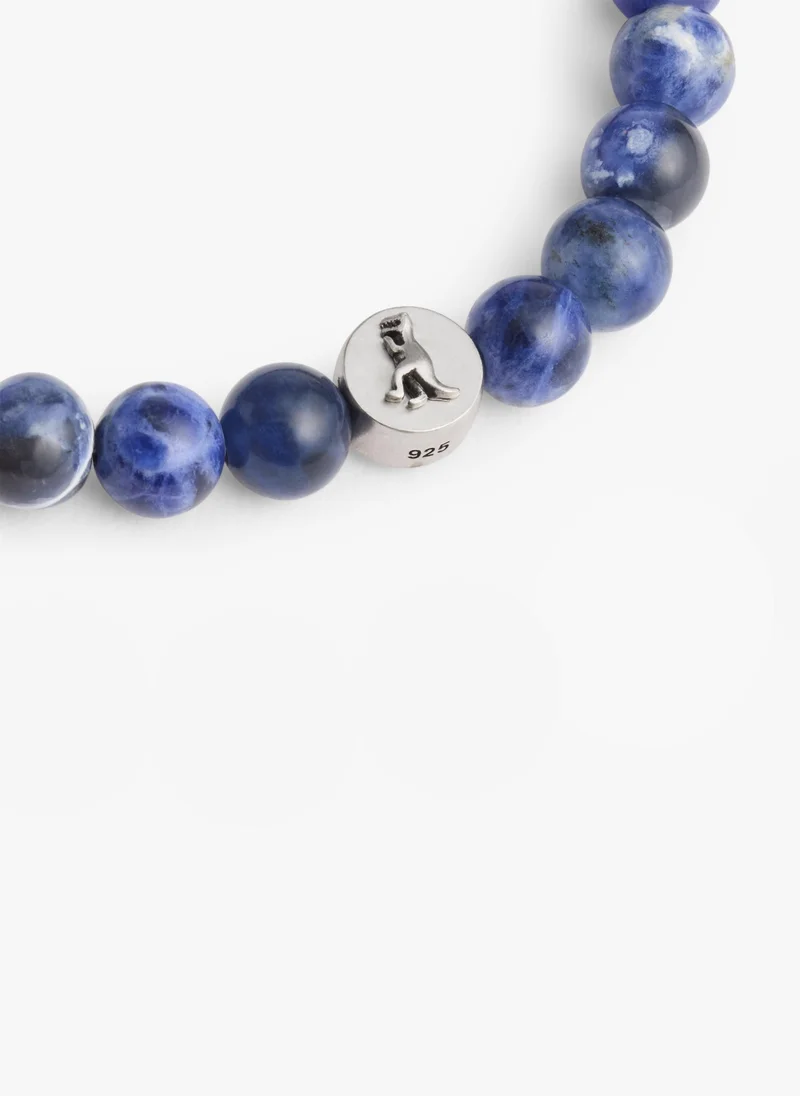 COACH Men'sSignature Sodalite Bead Stretch Bracelet