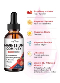 Liquid Magnesium Glycinate,Kids Magnesium Drops,400mg Liquid Magnesium Complex with Vitamin B C D for Bone Health,Relaxtion and Sleep Non GMO Gluten Free (2 Fl Oz/1PCS) - pzsku/ZED7F19AF6E7B852BCFADZ/45/_/1740202617/17d74844-958b-44c3-b092-7ab707fc04ec