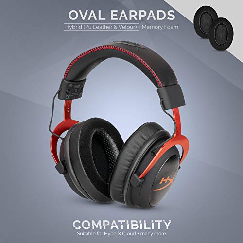 Brainwavz Hybrid Memory Foam Earpad - Black PU/Velour - Suitable for Large Over The Ear Headphones - AKG, HifiMan, ATH, Philips, Fostex - Image 2