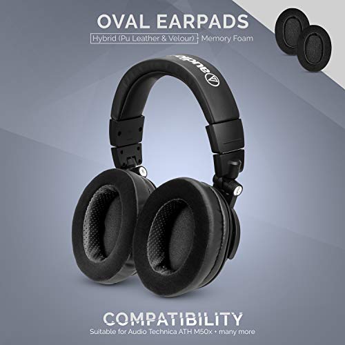 Brainwavz Hybrid Memory Foam Earpad - Black PU/Velour - Suitable for Large Over The Ear Headphones - AKG, HifiMan, ATH, Philips, Fostex - Image 5