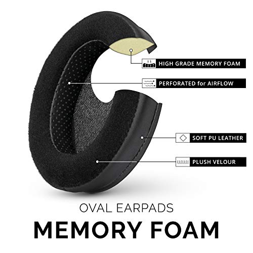 Brainwavz Hybrid Memory Foam Earpad - Black PU/Velour - Suitable for Large Over The Ear Headphones - AKG, HifiMan, ATH, Philips, Fostex - Image 4