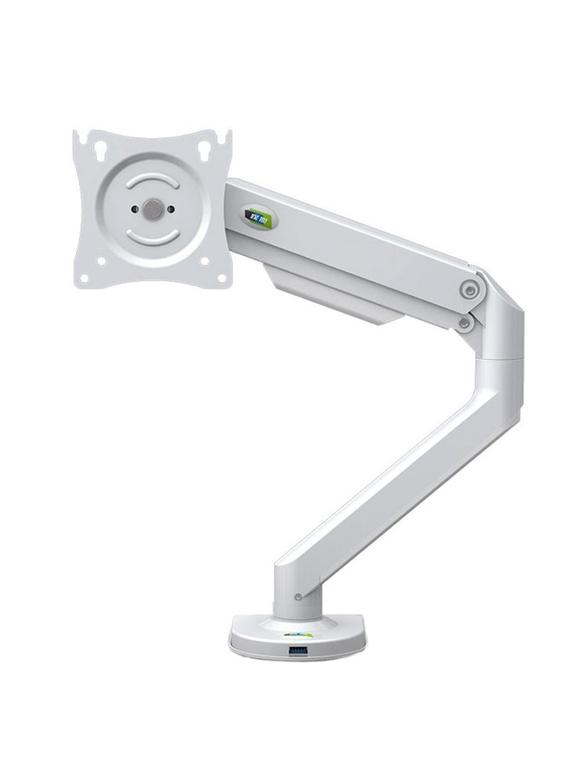 KALOC Single Monitor Arm Mount for 17-32 inches Screen,Free Lifting Tilting Rotating Stand,Load-bearing 9KG,VESA 75*75/100*100mm - White  - Image 1