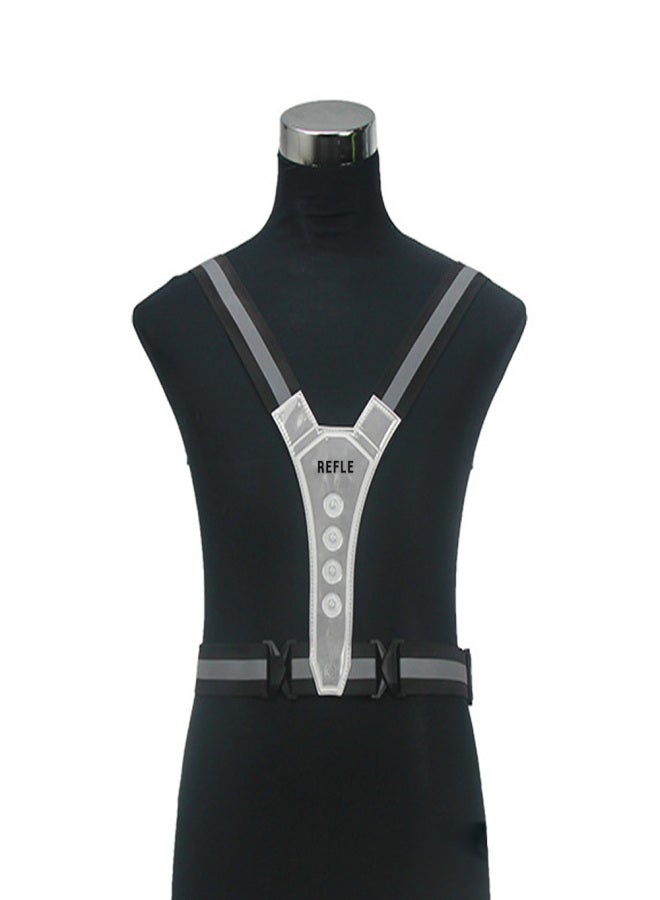 Elastic LED Reflective Vest High Visibility Light Up Running Vest for Runners Walkers Cyclists - Image 1