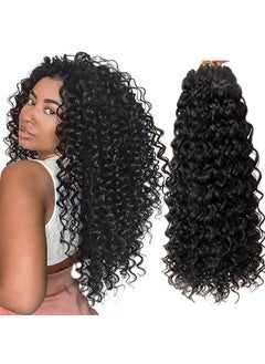 YXCHERISHAIR 8 Packs Curly Crochet Hair GoGo Curl Crochet hair for Women Natural Black Deep Wave Braiding hairSynthetic Bohemian Crochet Braid Water Wave Crochet hair Extensions18inch 1B 