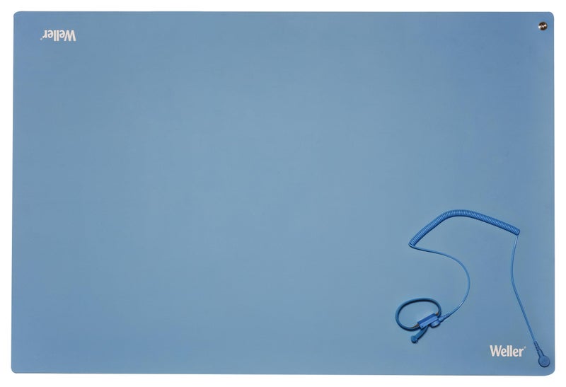WELLER Weller T0051403699 Antistatic ESD Premium Work Station Soldering Mat Set, 900 x 600 mm, Blue Soldering Mat Set  - Image 1