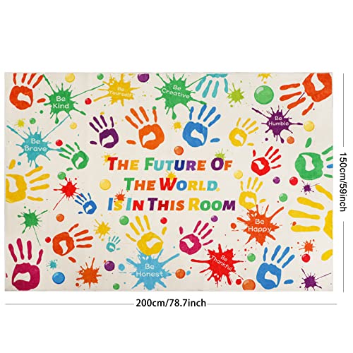 LTKOUGFAM Colorful Kids Rug, Washable Area Rug for Kids Bedroom, Non-Slip Play Mat Ultra Soft Thick Indoor Plush Rugs for Playroom Classroom Nursery Decor (78.7 X 59 INCH) - Image 3