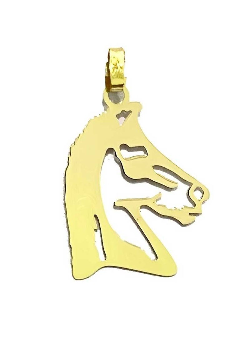 Hamsa.ae 18K Pure Gold Horse Design Pendant Necklace For Women - Image 3