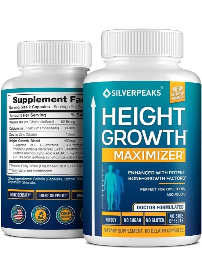 BIYODE Growth Capsules to Grow Taller Height Growth Maximizer With Calcium For Bone Strength Made in USA Natural Get Taller Supplement to Increase Bone Growth Free of Growth Hormone  - Image 1