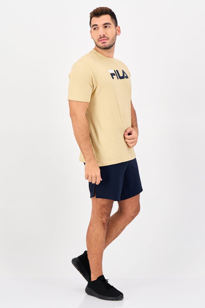 FILA Men Sportswear Fit Short Sleeve Outdoor T-Shirt, Mustard - Image 4