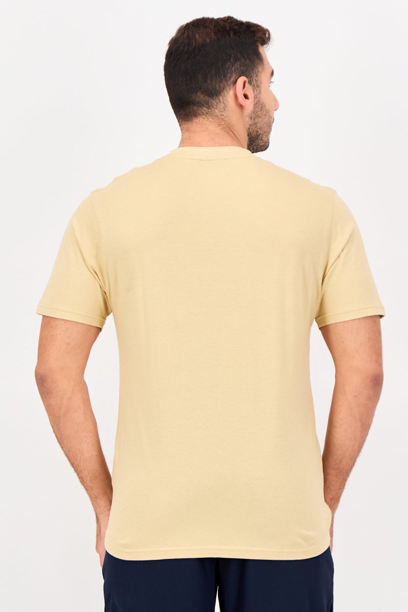 FILA Men Sportswear Fit Short Sleeve Outdoor T-Shirt, Mustard - Image 3